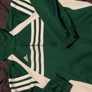 ADIDAS Retro Green and White Performance Jacket